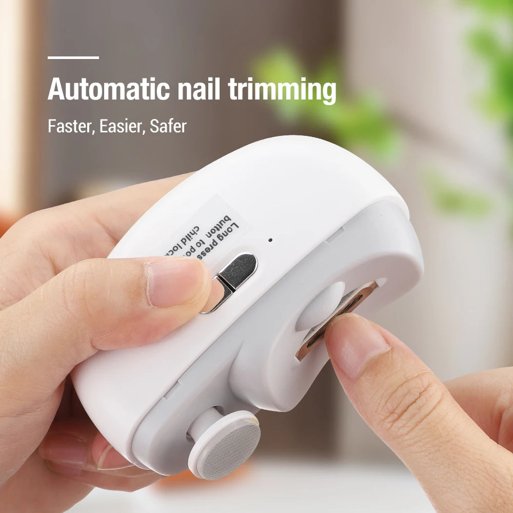 2 In 1 Electric Nail Clippers Manicure Anti-Splash Trimmer - Senior Support Goods