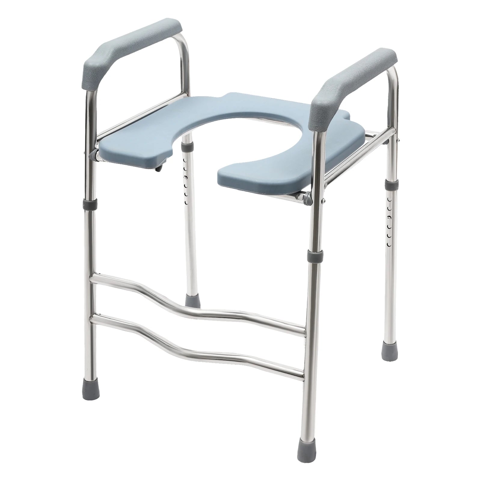 Raised Toilet Seat with Handles Adjustable Height Riser - Senior Support Goods