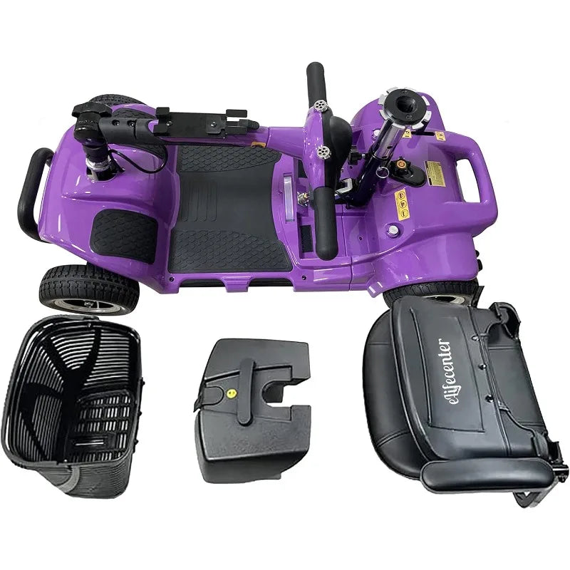 Battery Powered 4 Wheel Mobility Scooter for Seniors Electric Scooter with Seat for Adults Heavy Duty Structure - Senior Support Goods