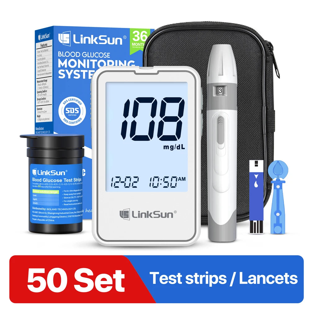 LinkSun G-425-3 Glucosemeter Complete Kit Blood Sugar Meter - Senior Support Goods