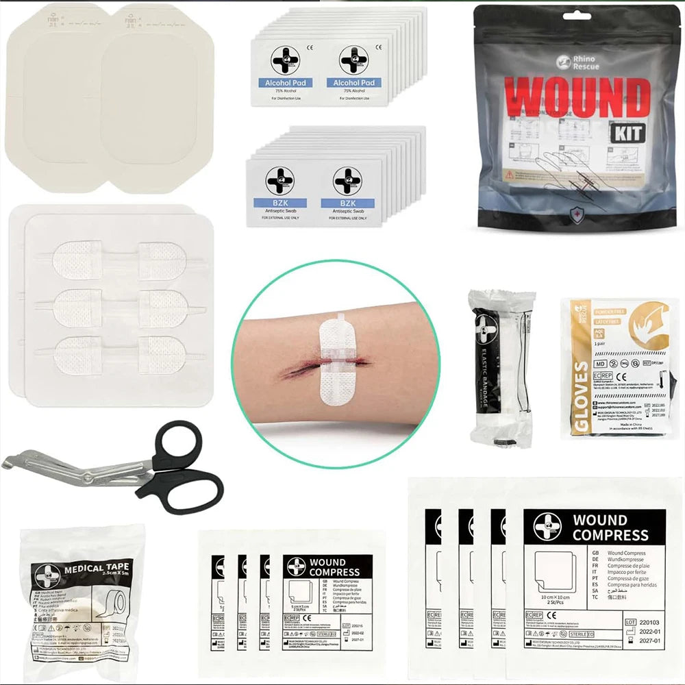 RHINO RESCUE Zip Stitch 6pcs Wound Closure Strips Kit - Senior Support Goods