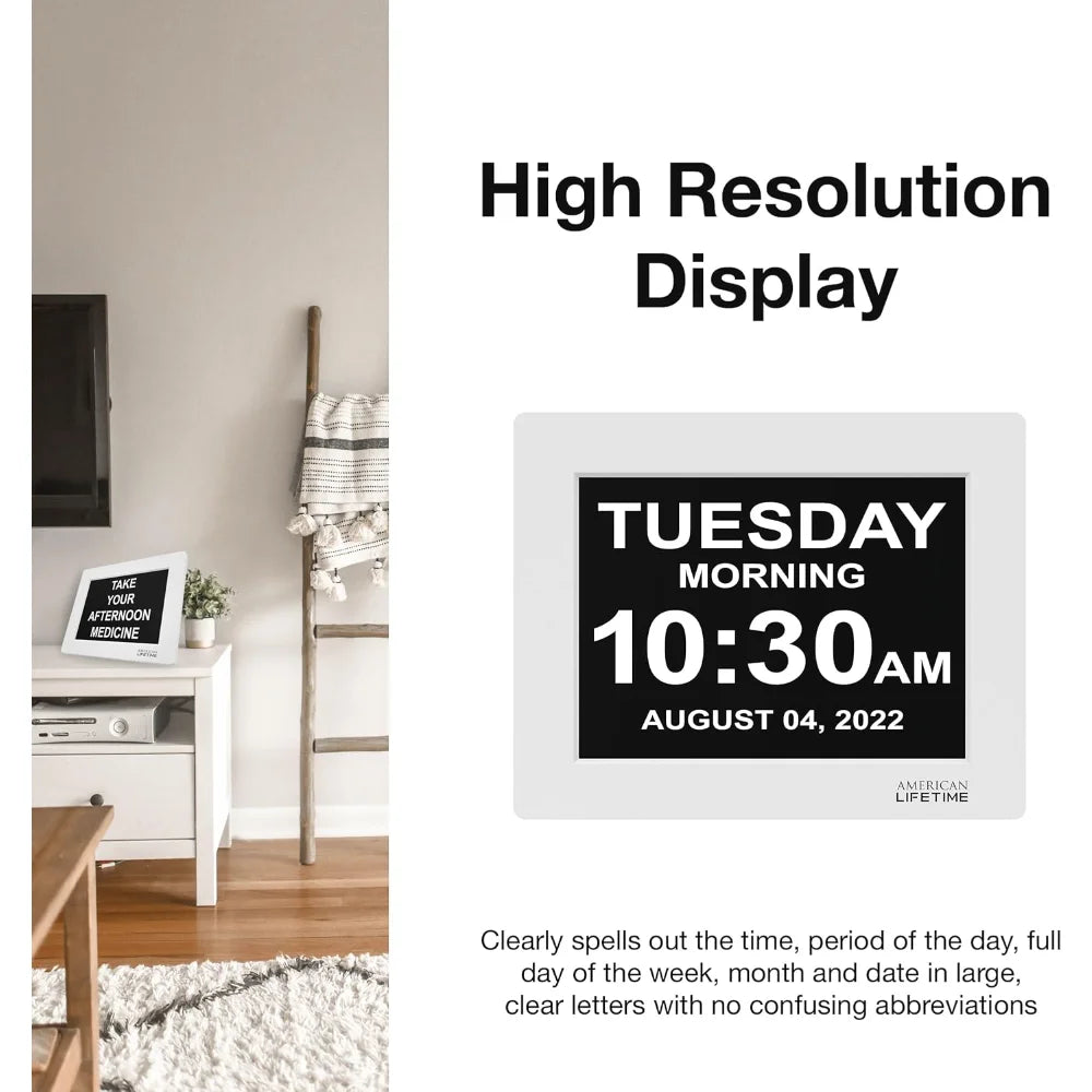 New Dementia Clock Large Digital Clock for Seniors Display - Senior Support Goods