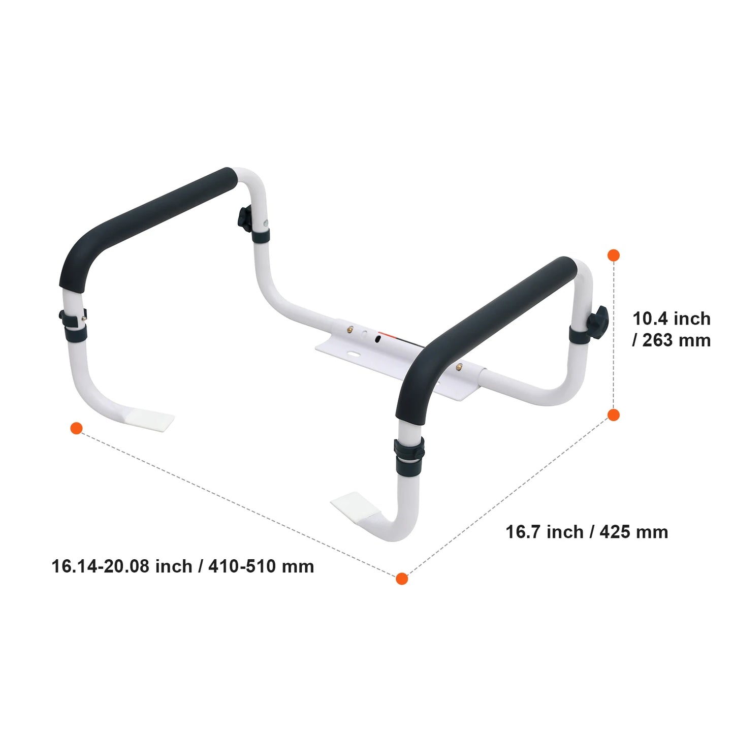 VEVOR Toilet Safety Rail 300LBS Capacity Adjustable Grab Bars - Senior Support Goods