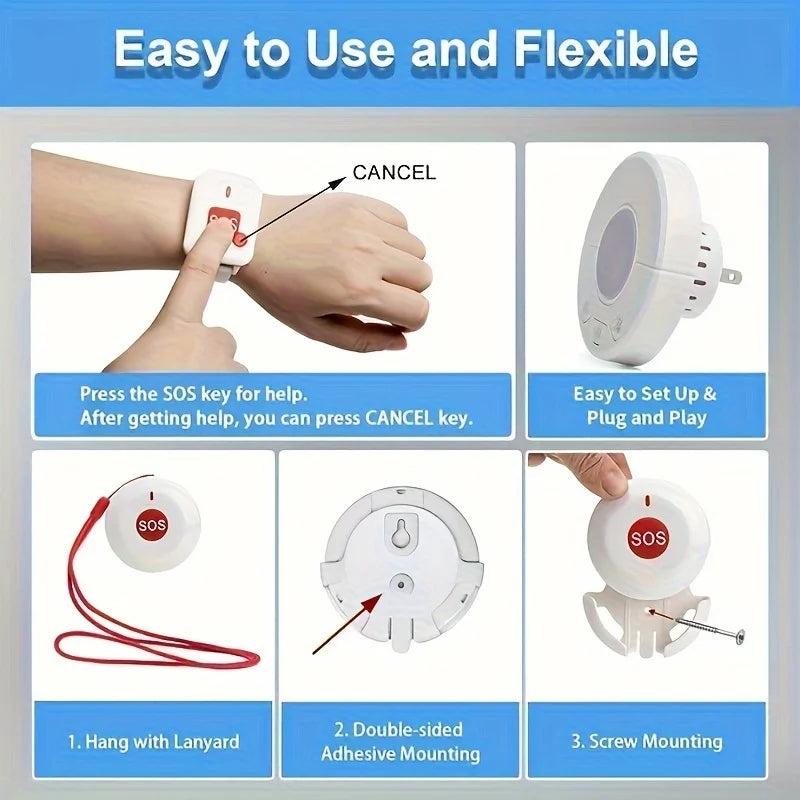 Caregiver Pager Alert Button For Seniors At Home Medical Alert - Senior Support Goods