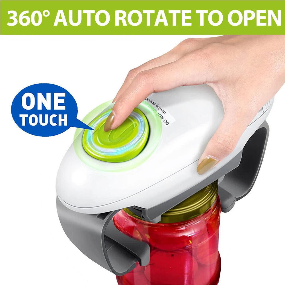 Electric Can Opener Easy to Open Cans and Bottles Battery Operated - Senior Support Goods