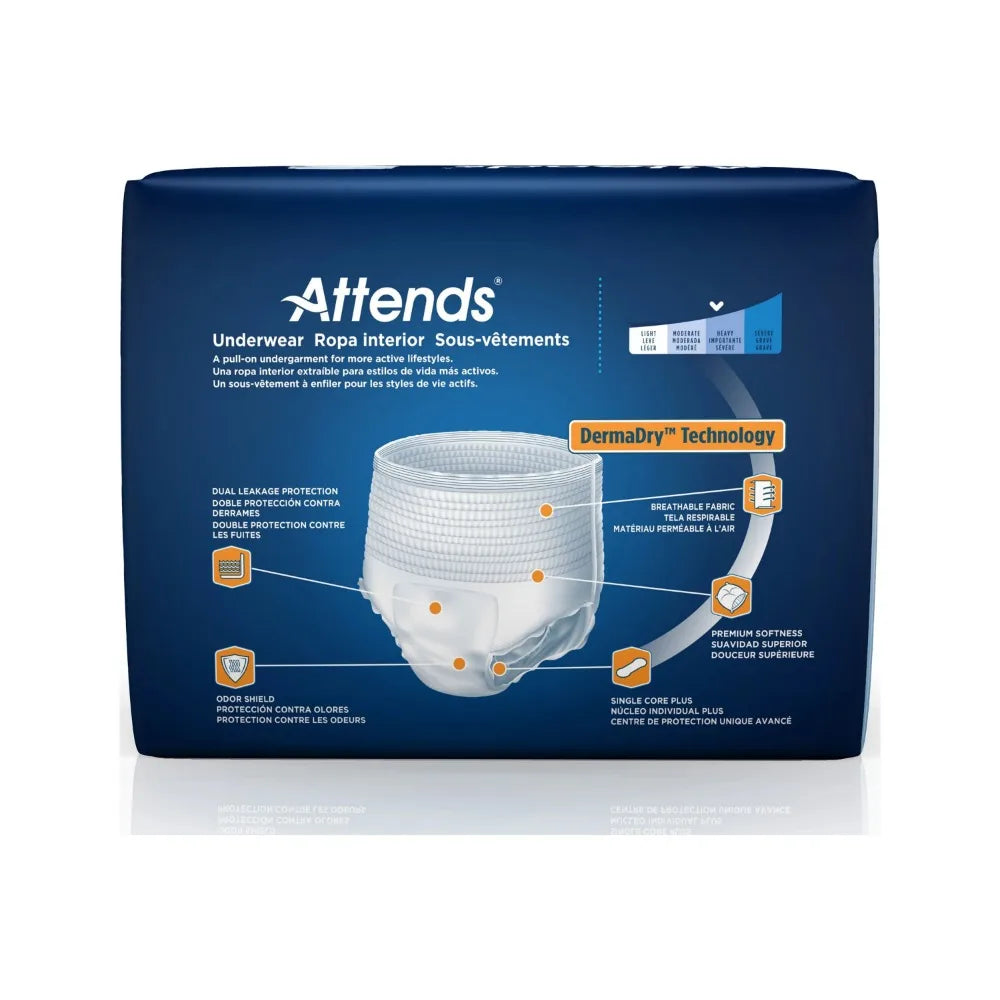 Incontinence Underwear, Heavy Absorbency, Large, 18 Count - Senior Support Goods