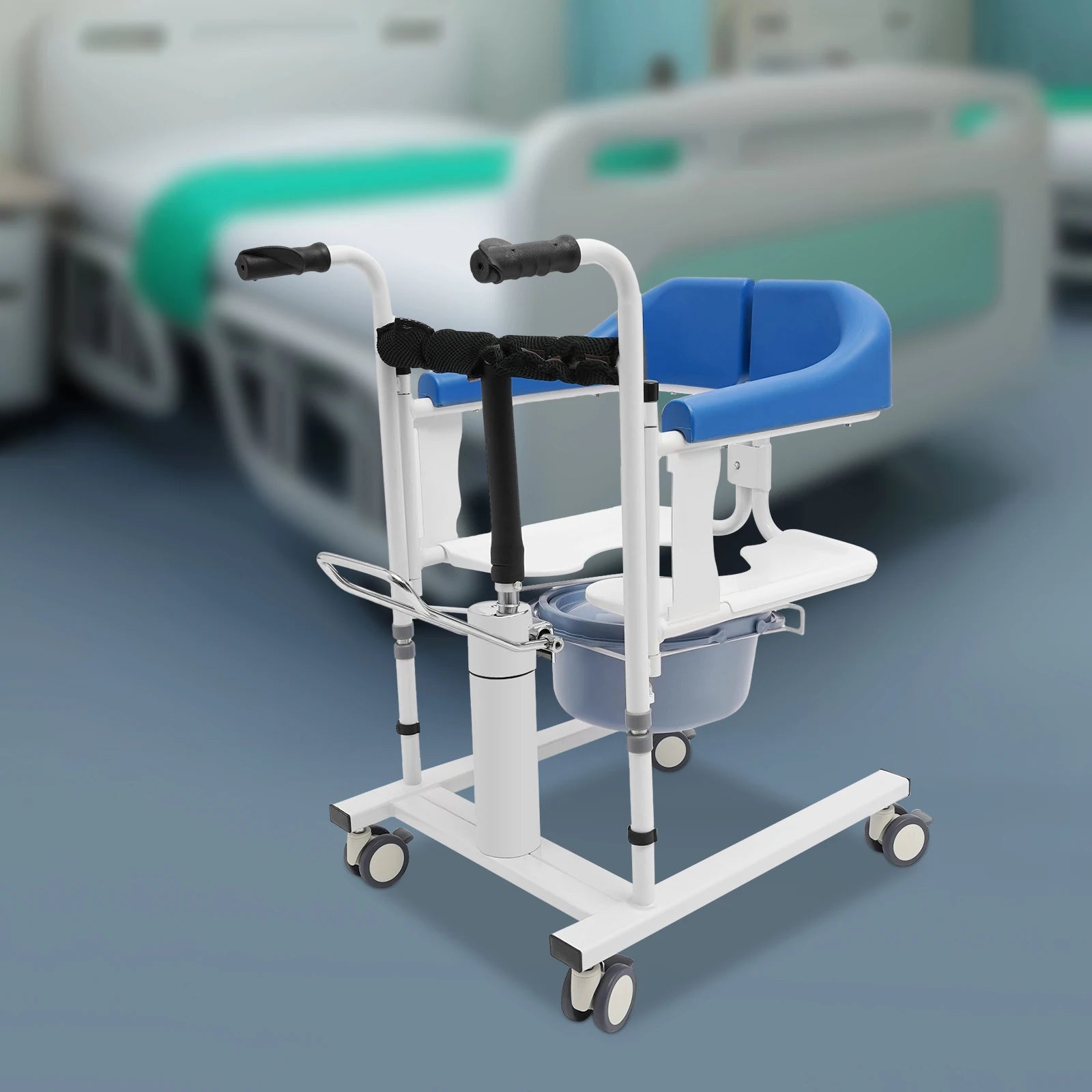 Hydraulic Patient Lifting Wheelchair for Home Transport - Senior Support Goods