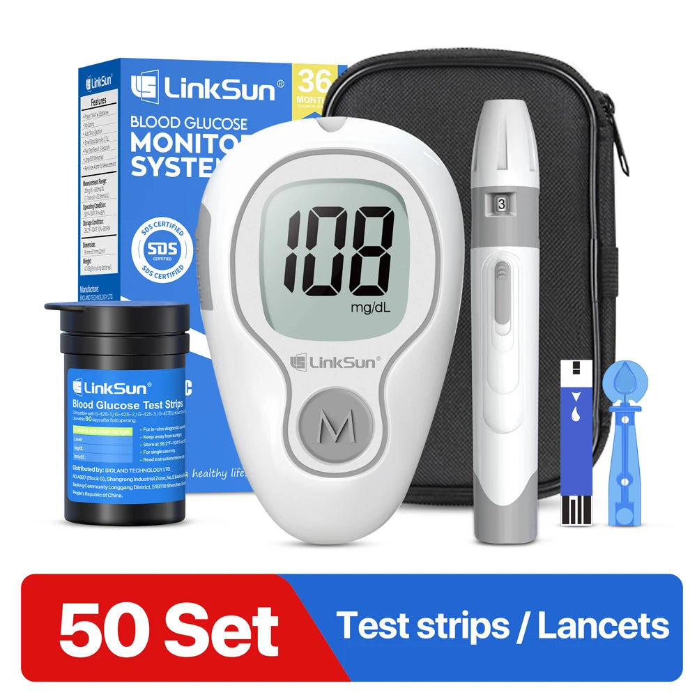 LinkSun G-425-3 Glucosemeter Complete Kit Blood Sugar Meter - Senior Support Goods