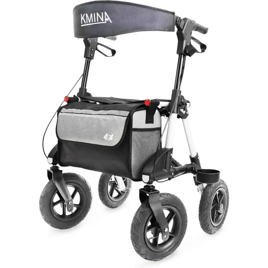 All Terrain Walkers for Seniors with Pneumatic Tires and Seat - Senior Support Goods