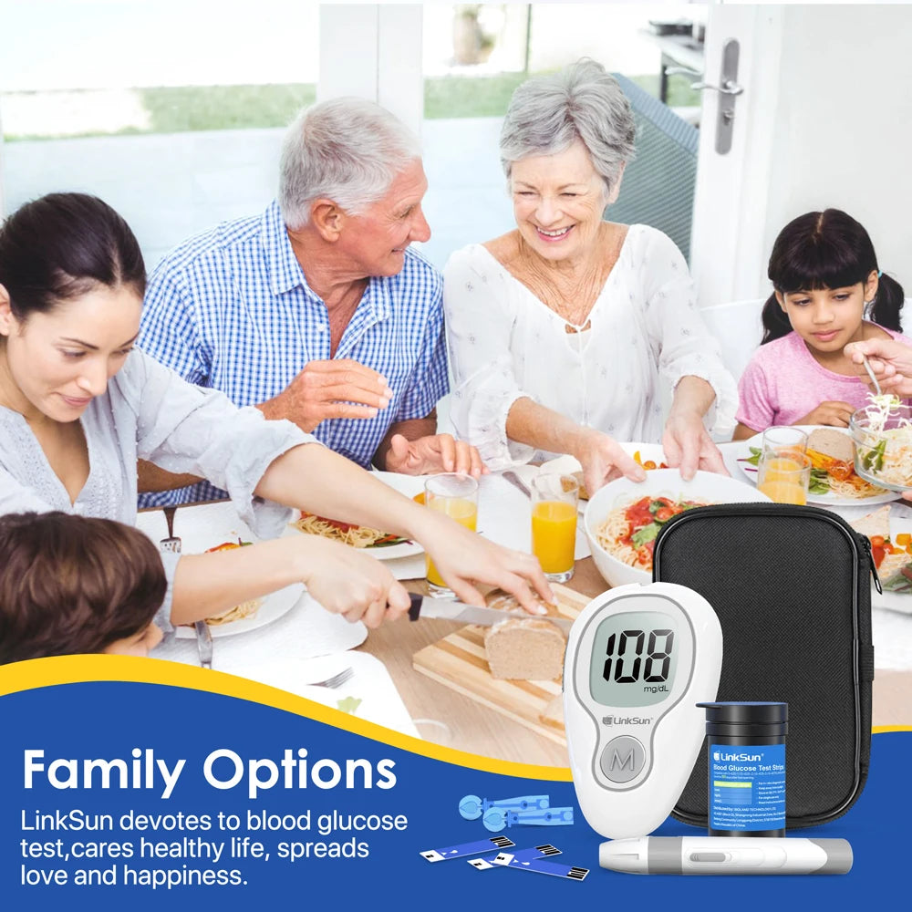 LinkSun G-425-3 Glucosemeter Complete Kit Blood Sugar Meter - Senior Support Goods
