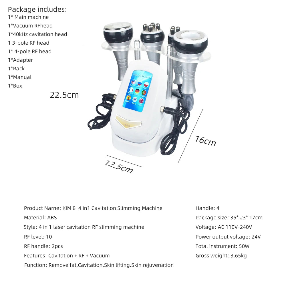 New 4 In 1 40k Cavitation Ultrasonic Body Care Tool - Senior Support Goods