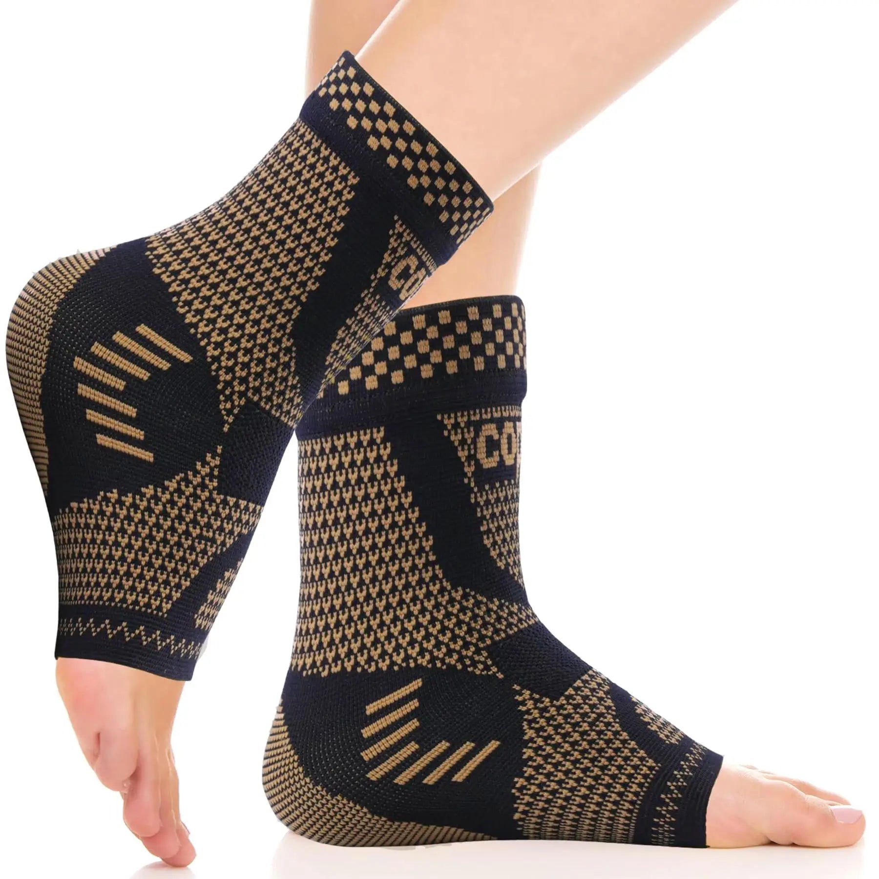 Compression Copper Ankle Brace Socks for Sprains and Relief - Senior Support Goods