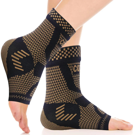 Compression Copper Ankle Brace Socks for Sprains and Relief - Senior Support Goods