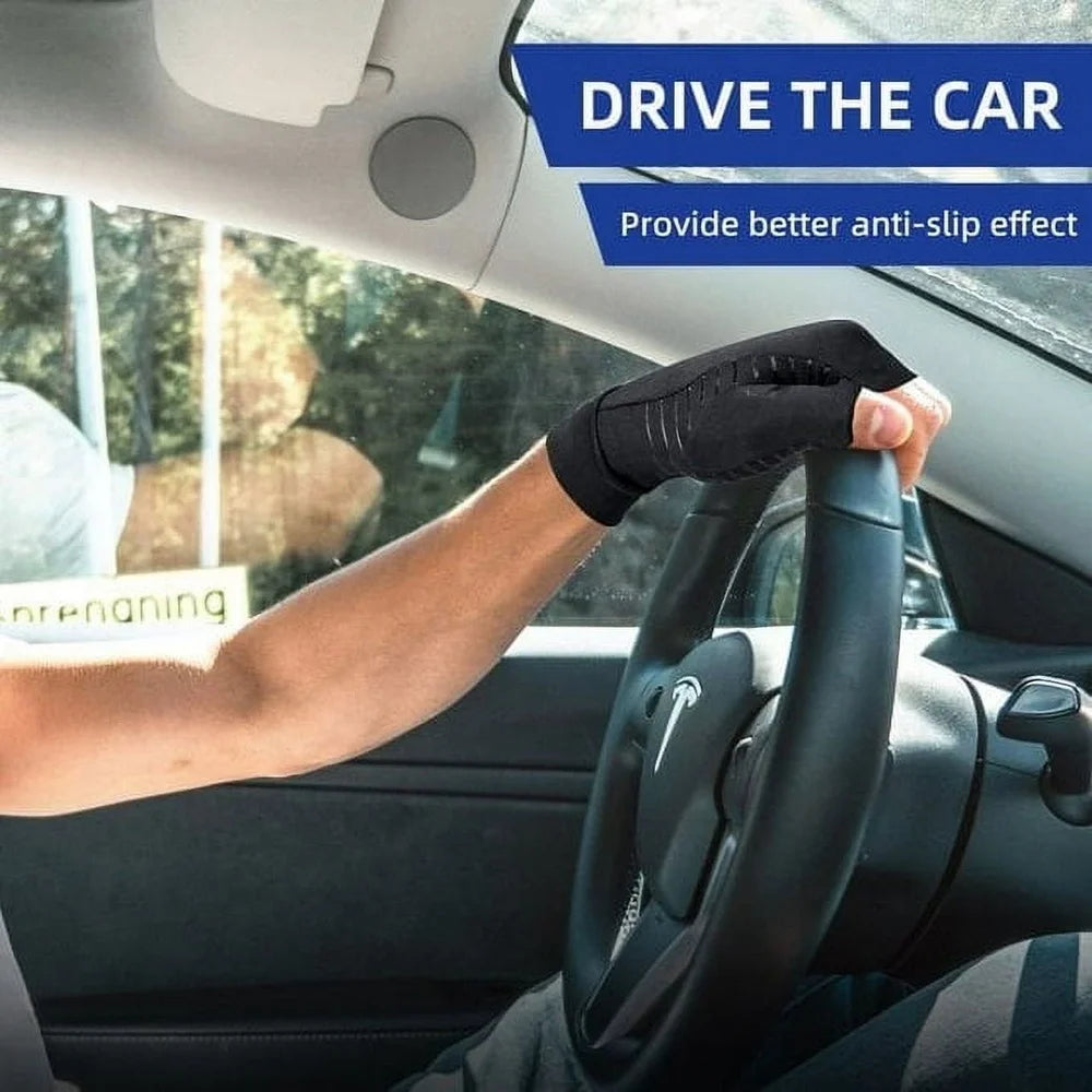Copper Arthritis Compression Gloves Fingerless Support for Joint Pain Relief and Carpal Tunnel - Senior Support Goods