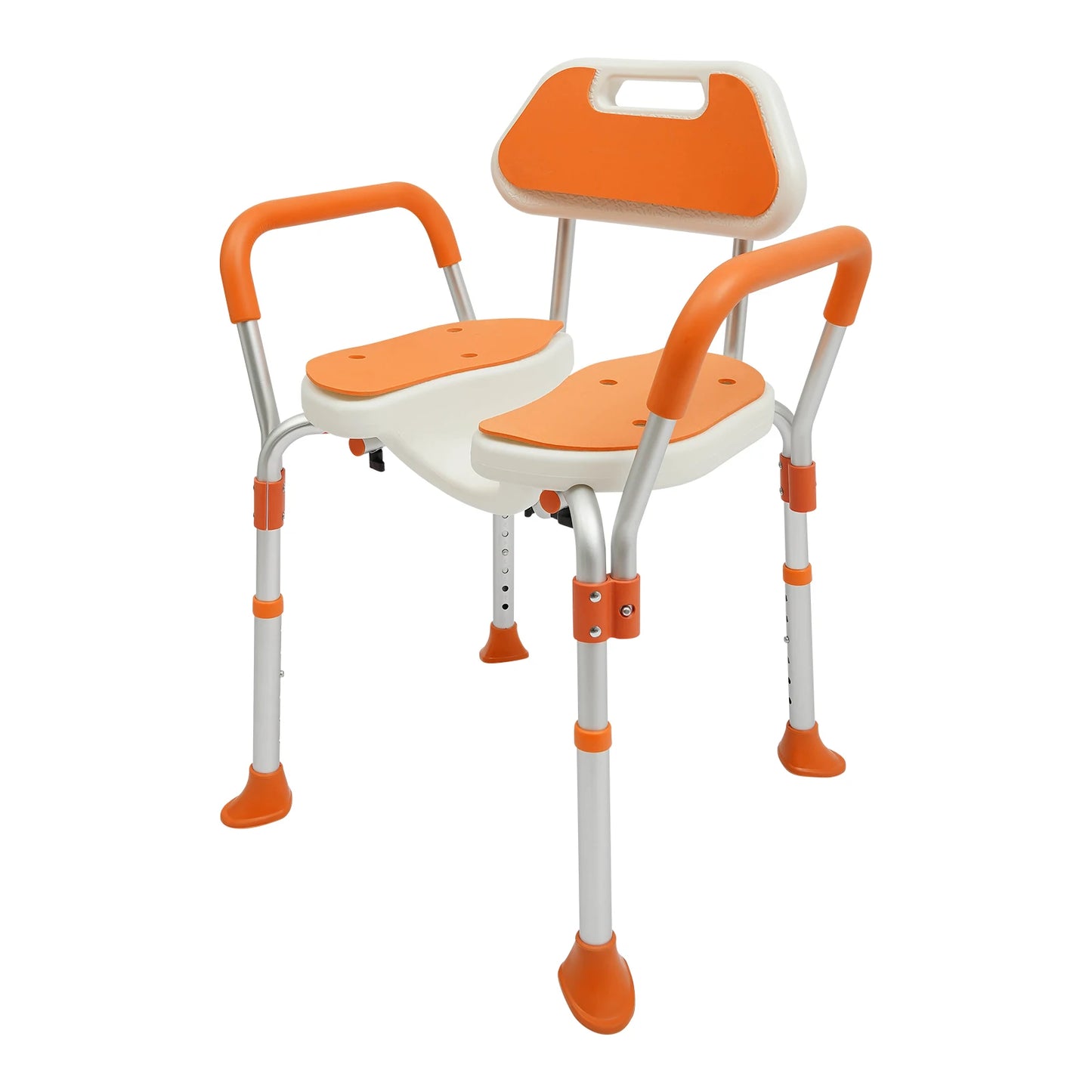 Folding Shower Seat with Adjustable Height and Armrests - Senior Support Goods