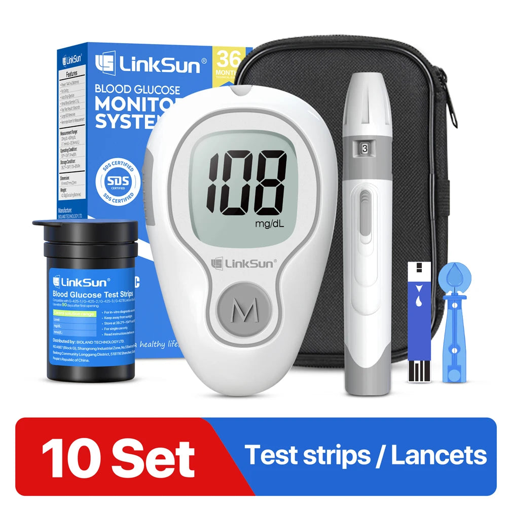LinkSun G-425-3 Glucosemeter Complete Kit Blood Sugar Meter - Senior Support Goods