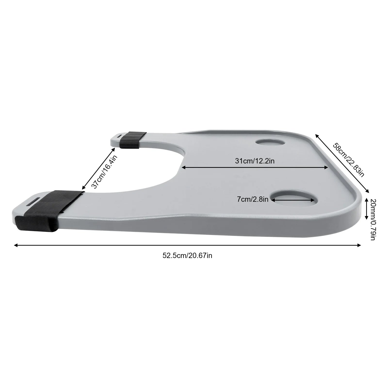 Wheelchair Tray Table - 20kg Capacity ABS with Cup Holder - Senior Support Goods